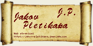 Jakov Pletikapa vizit kartica